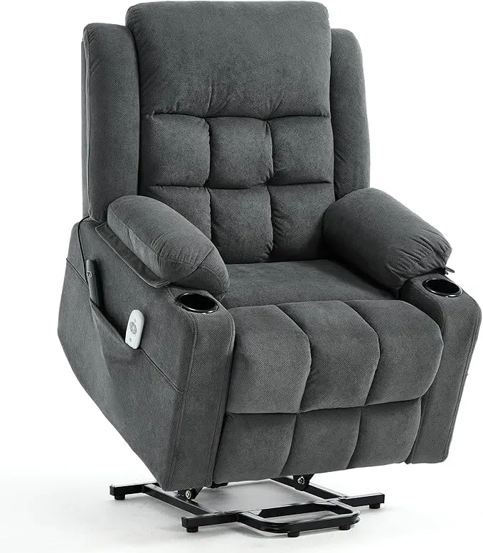 Power Lift Chair Recliners for Elderly with Heat and Massage, Recliner Chairs for Adults, Upgraded Fabric Recliner with USB