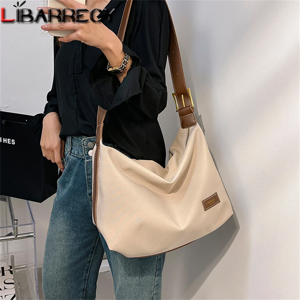 

Дорожные сумки, однотонная вместительная дамская сумка через плечо, модные высококачественные холщовые женские сумки-мессенджеры, новая Студенческая сумка