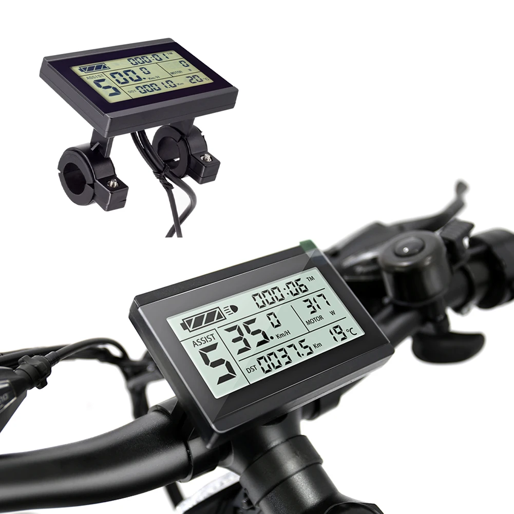 

350W Electric Bike KT Controller+LCD3 LCD Instrument 36V 48V Motor Controller Square Wave with Double Ends Light Cord SM Joint