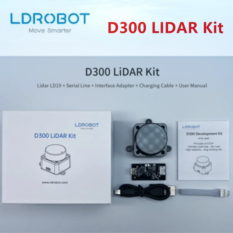 LDROBOT LD06 LD19 LD14 LD14P laser radar Lidar D200 kit D300 kit Range measurement indoor and outdoor SLAM mapping ROS1 and ROS2