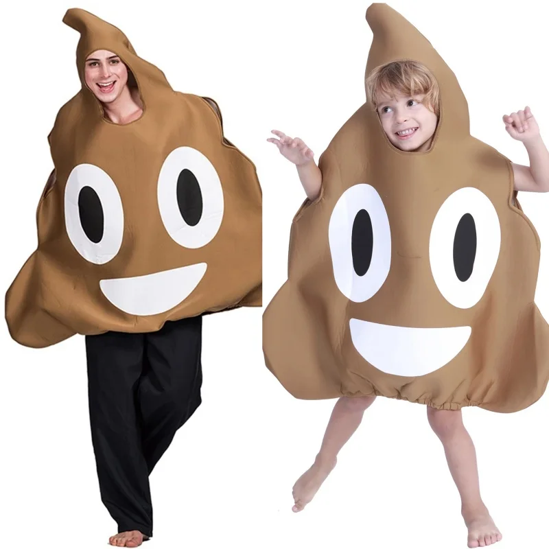AdultKidsFunnyPartyHalloweenCostumePoopStoolCostumeStoolKids