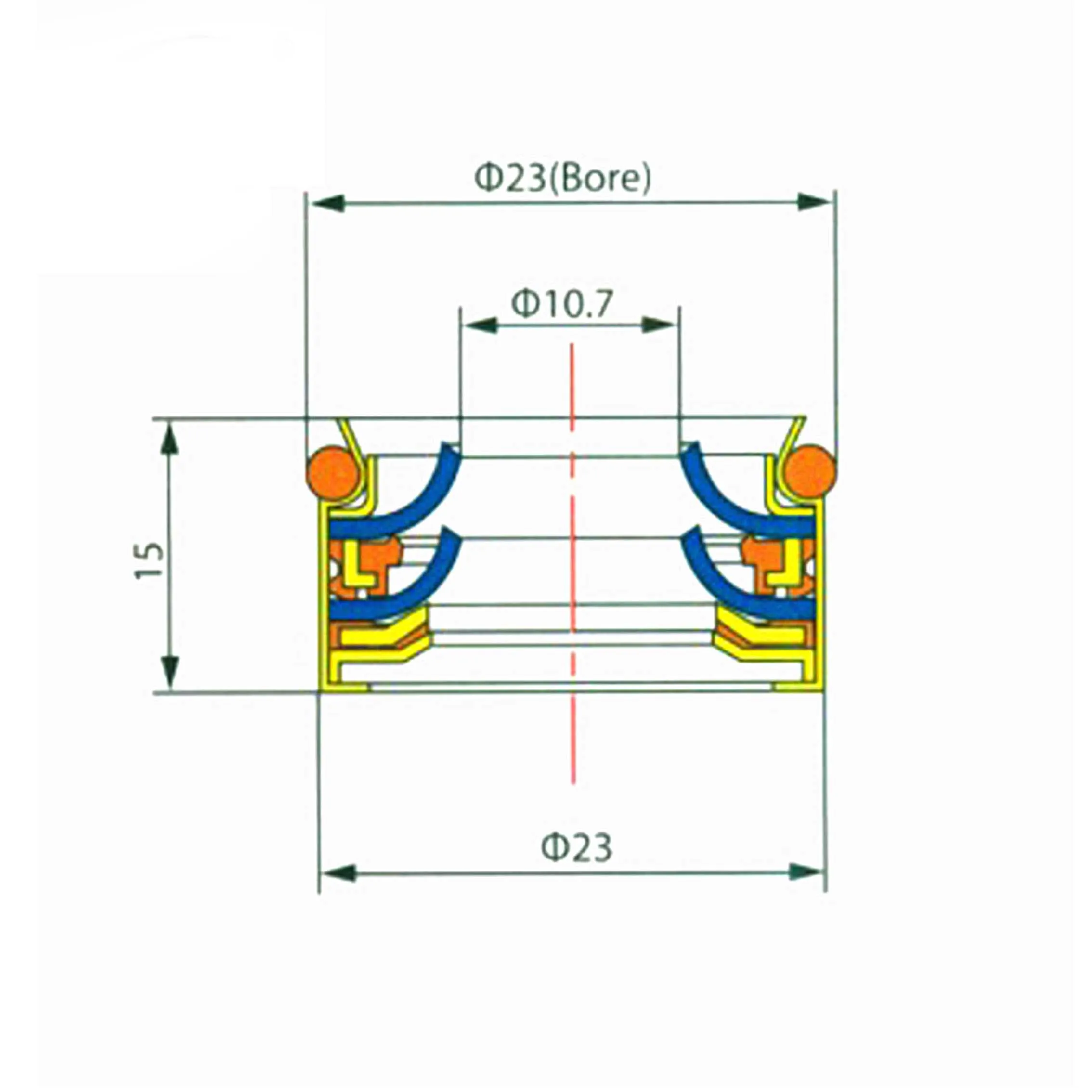 5pcs Auto A/C Compressor Shaft Seal Oil Seal Stamp Gasket For Panasonic Compressor For Mazda 323 M2 M6 M5 Premacy Family