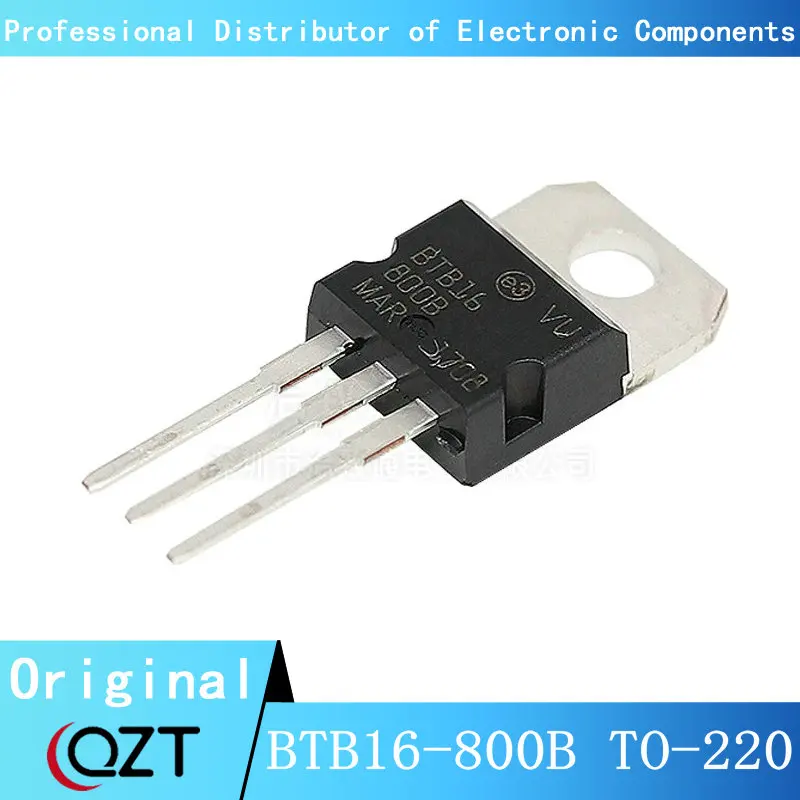 10pcs/lot BTB16-800B TO220 BTB16-800 BTB16 16A 800V TO-220 chip New spot 10pcs btb12 800b btb12 thyristor to 220 12a 800v dip triac large chip