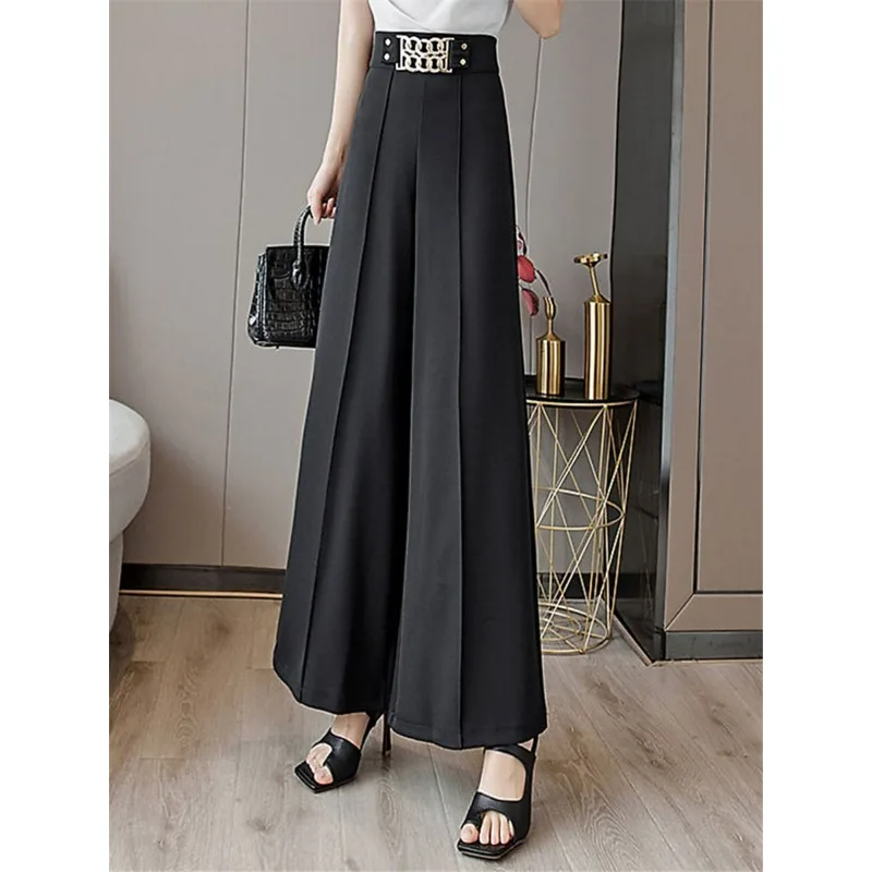 Korean Women Casual Baggy Pantalones high Waist Pants Wide Leg Straight Trouser Culotte Vintage Big Size 4XL Sweatpant New Broek