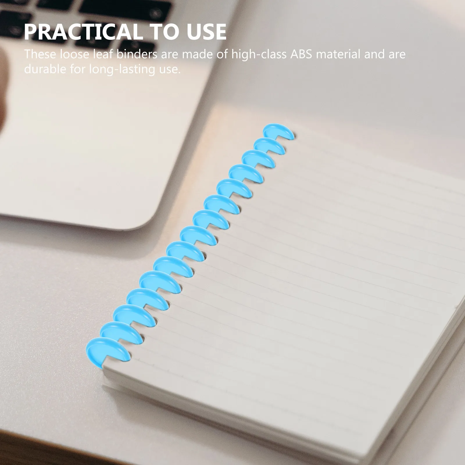 44Pcs 플라스틱 라운드 바인딩 디스크 버클 홈 오피스 학교 DIY 메모장 플래너 용품을위한 유연한 루스 리프 바인더 링