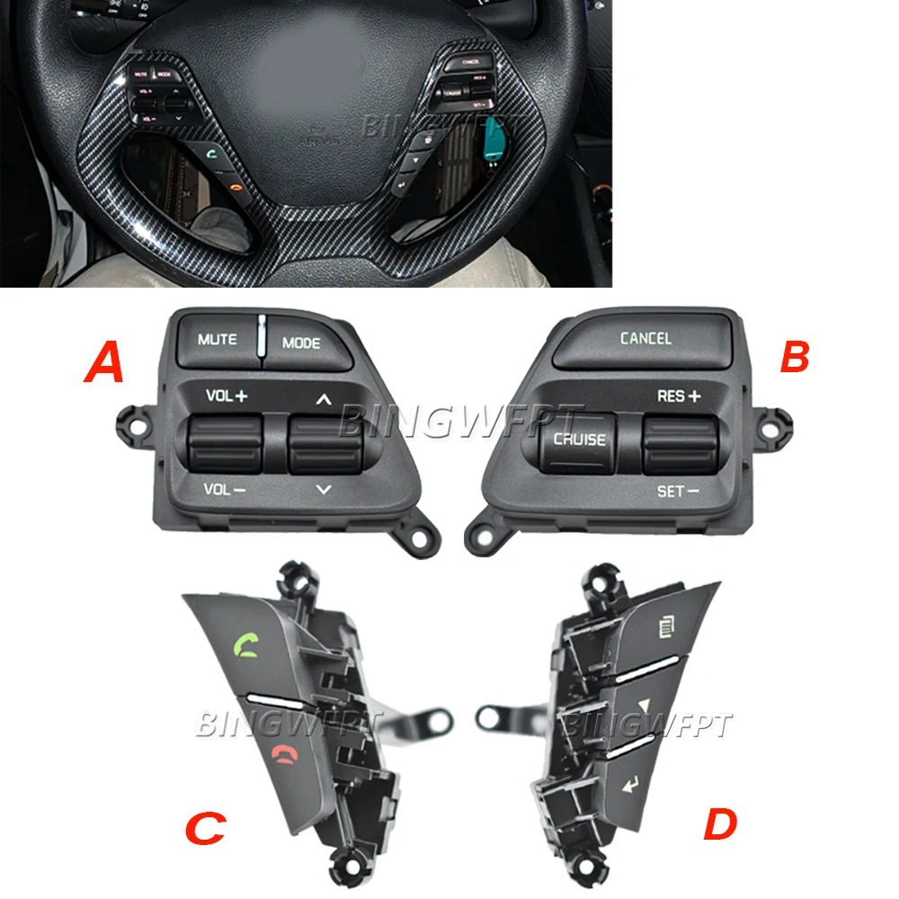 Per Kia Cerato K3 /K3S Ceed Jd Rio 3 Separato Per Vendere Il Pulsante Di Modifica Del Volante Multifunzionale