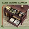Coffee Table, 39" Lift Top Coffee Table with Hidden Compartment, Storage Drawers and Storage Shelf for Living Room, Reception 4