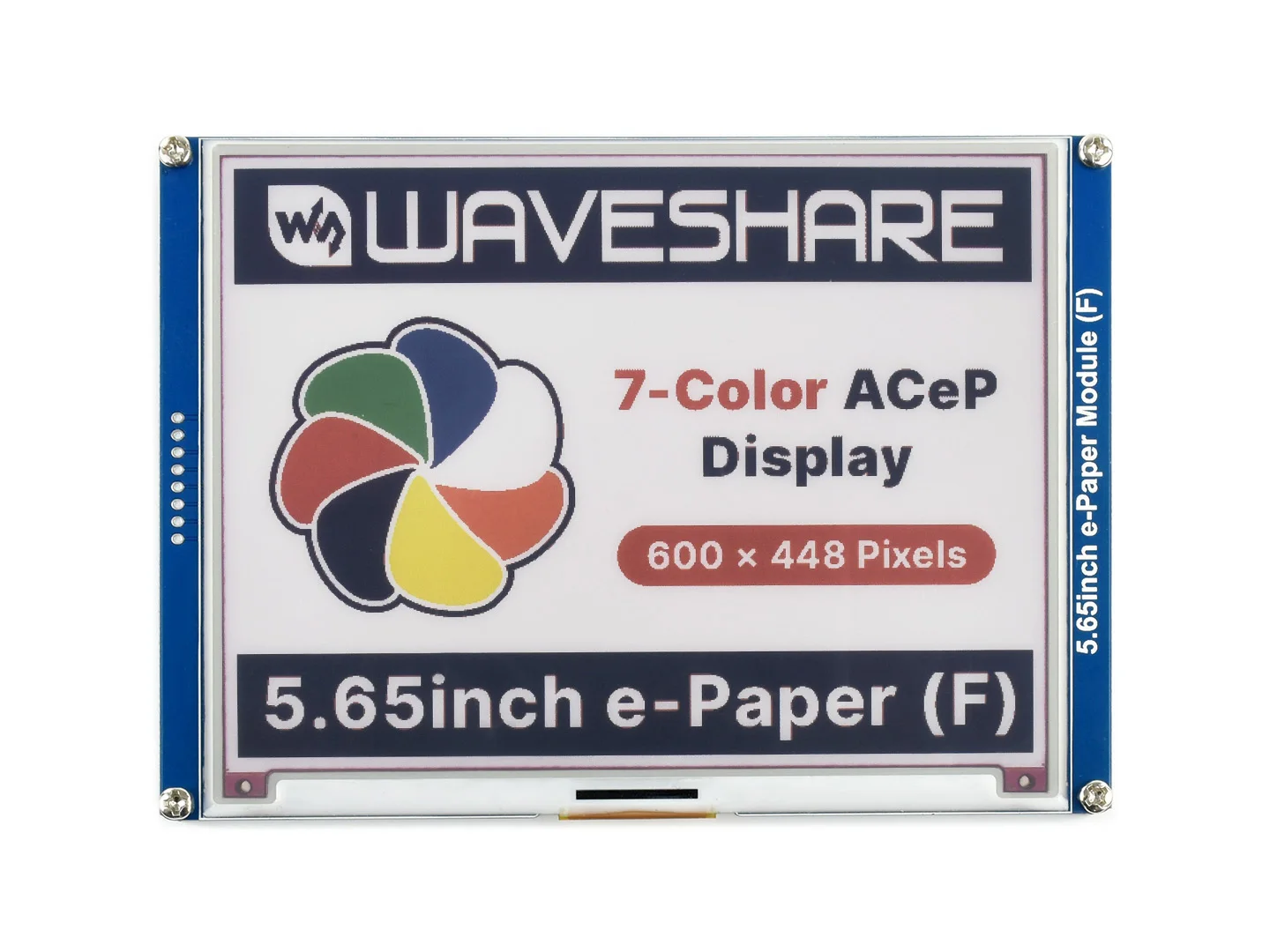 

5.65inch e-Paper Module (F),7-Color E-Paper E-Ink Display Module,600×448,Wide Viewing Angle, Paper-Like Displaying