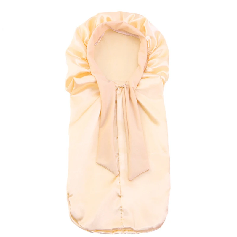 Solid Color Satin Sleeping Cap for Kids Girls kids bonnet cap