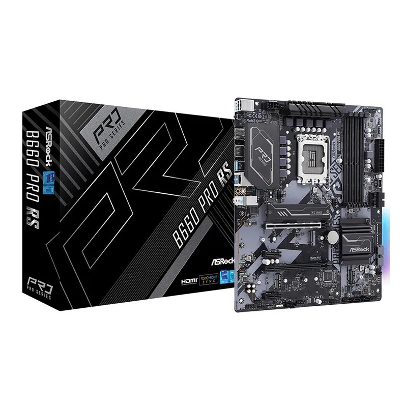 Nuovo Per "B660 Pro Rs Desktop Originale Per Scheda Madre Intel B660 Ddr4 Lga 1700 Supporto 12400F 12400 I3 12100F