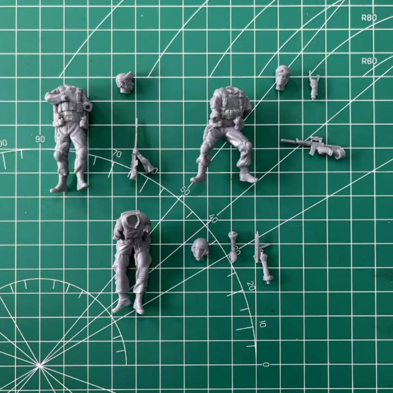 1/35 스케일 다이캐스트 수지 그림 모델 키트 소말리아 미국 군사 작전 고딕 뱀 3 피규어 조립되지 않은 도색되지 않은