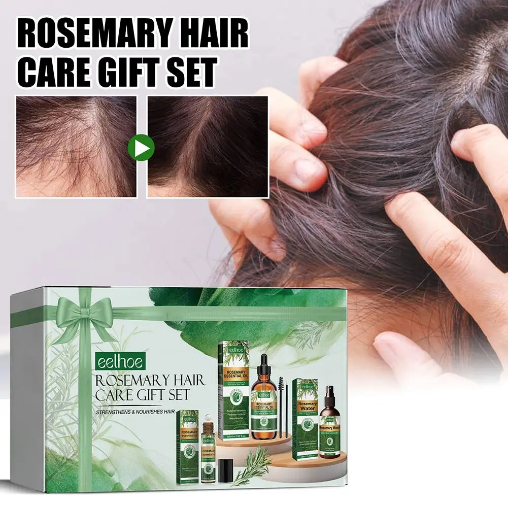 Rosemary Essential Oil Kit Mint Split Ends Dry Spray Nourishing Strengthening Treatment Men Women Hair Shampoo Moistur I1d9
