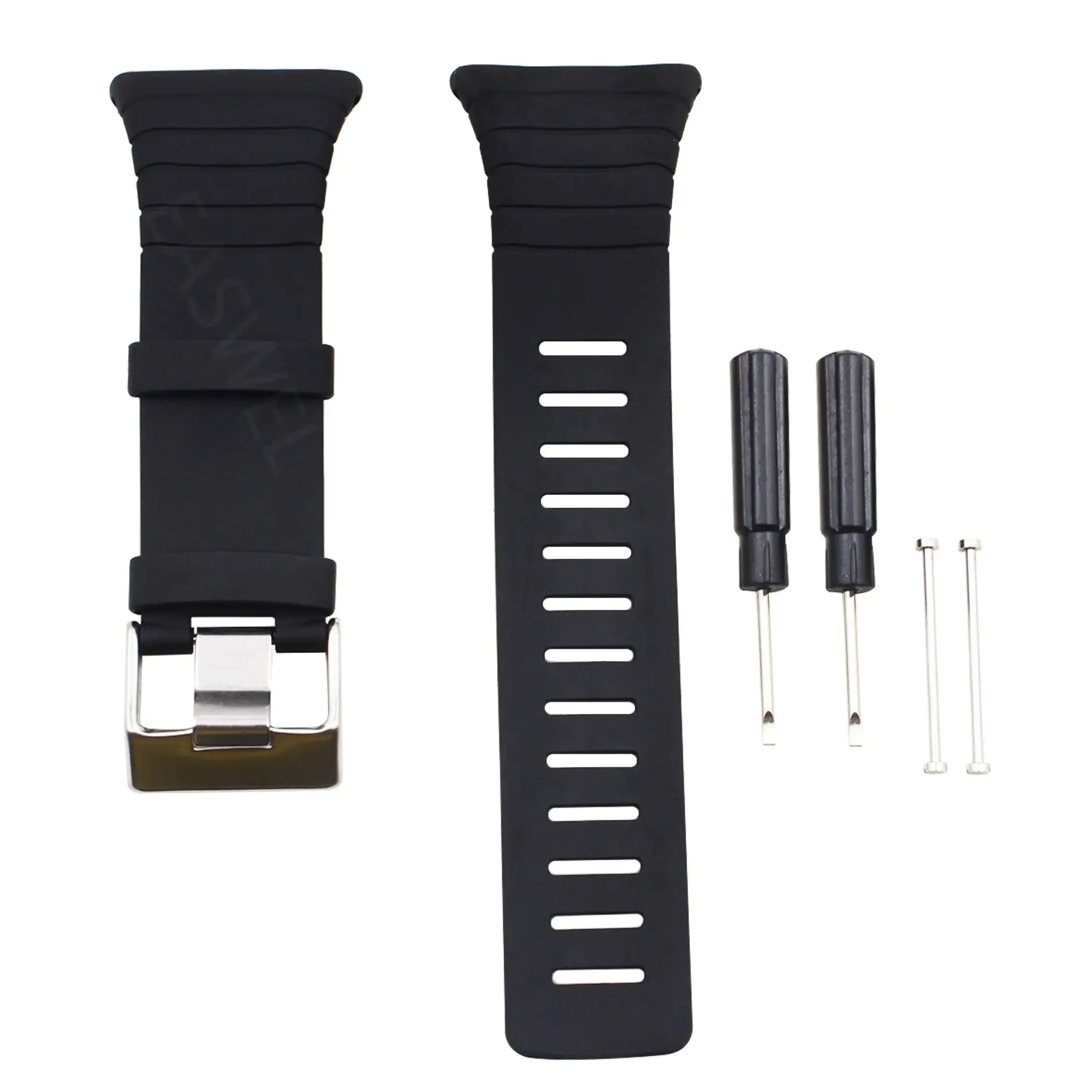 Rubber Watch Band For SUUNTO T1 T1C T3 T3C T3D T4C T4D Smart Watch Black St S4J8