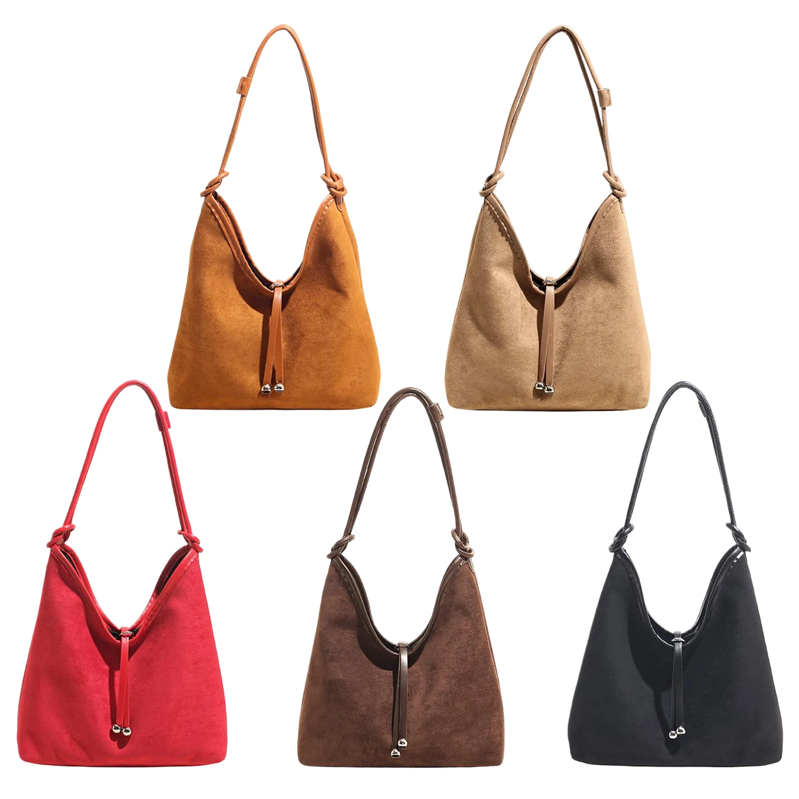 Tote Bag for Women Large Capacity Faux Suede Shoulder Bag Large Capacity Tote Bag for Daily Office Work Business Travel School