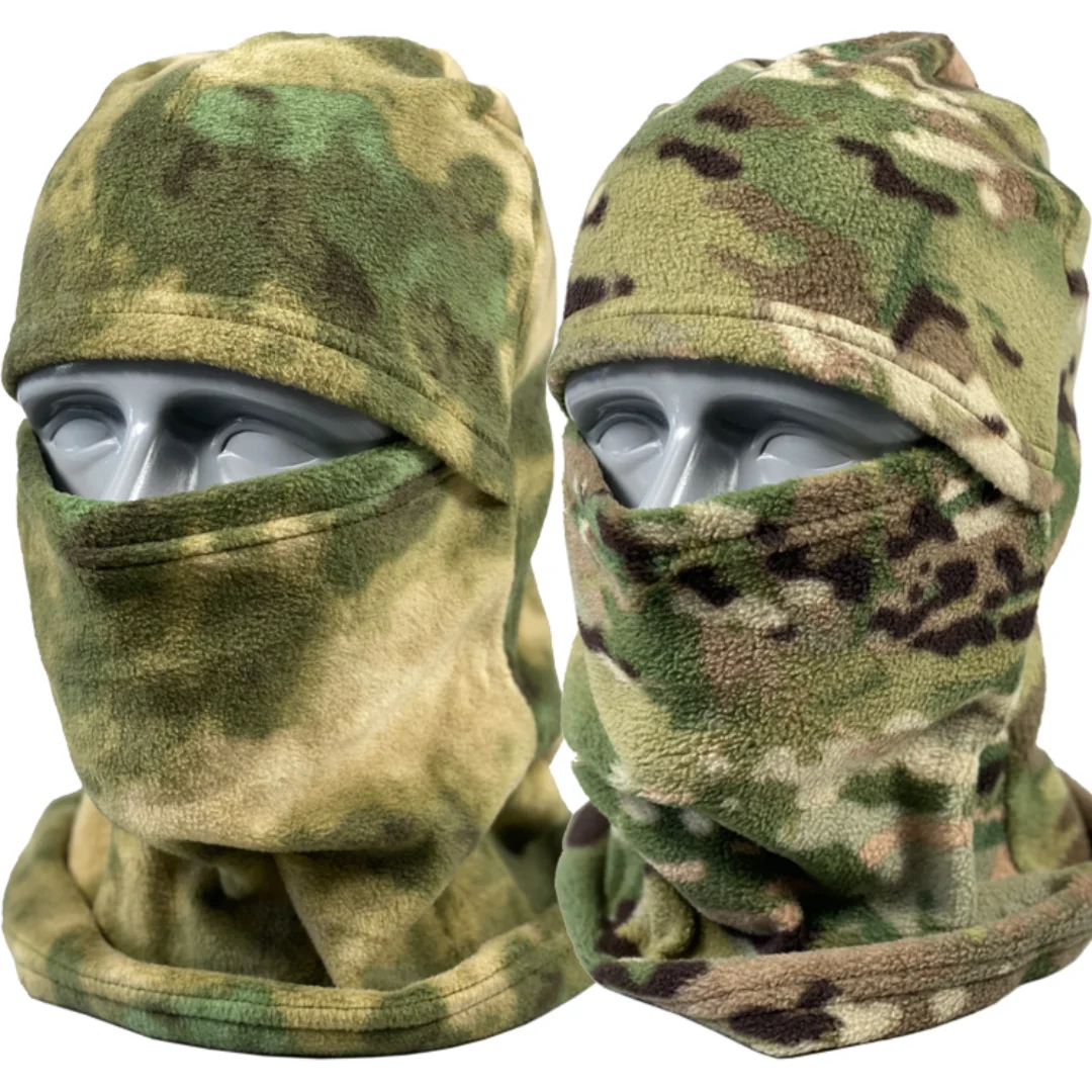 

Russian Full Wrap Full Face Hat Ruins Camouflage For Cold Protection And Warmth
