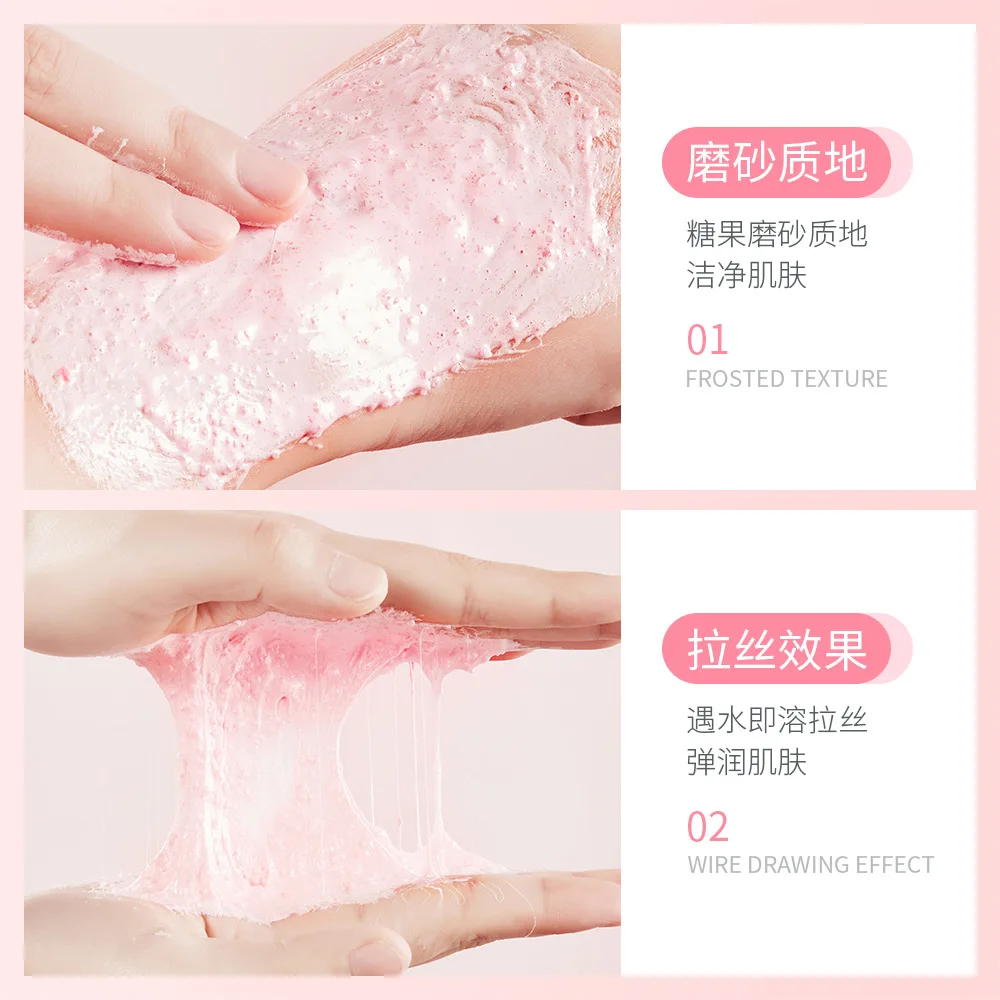 Peach Sugar Ball Body Scrub Body Wash Exfoliating Dead Skin Brighten Skin Tone Repair Improve Rough Whole Care 140g