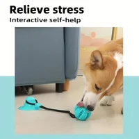 Interactive Dog Suction Cup Toy with Sound and Food Leakage - Durable Rubber Training Ball for Puzzle and Tug-of-war Play 1
