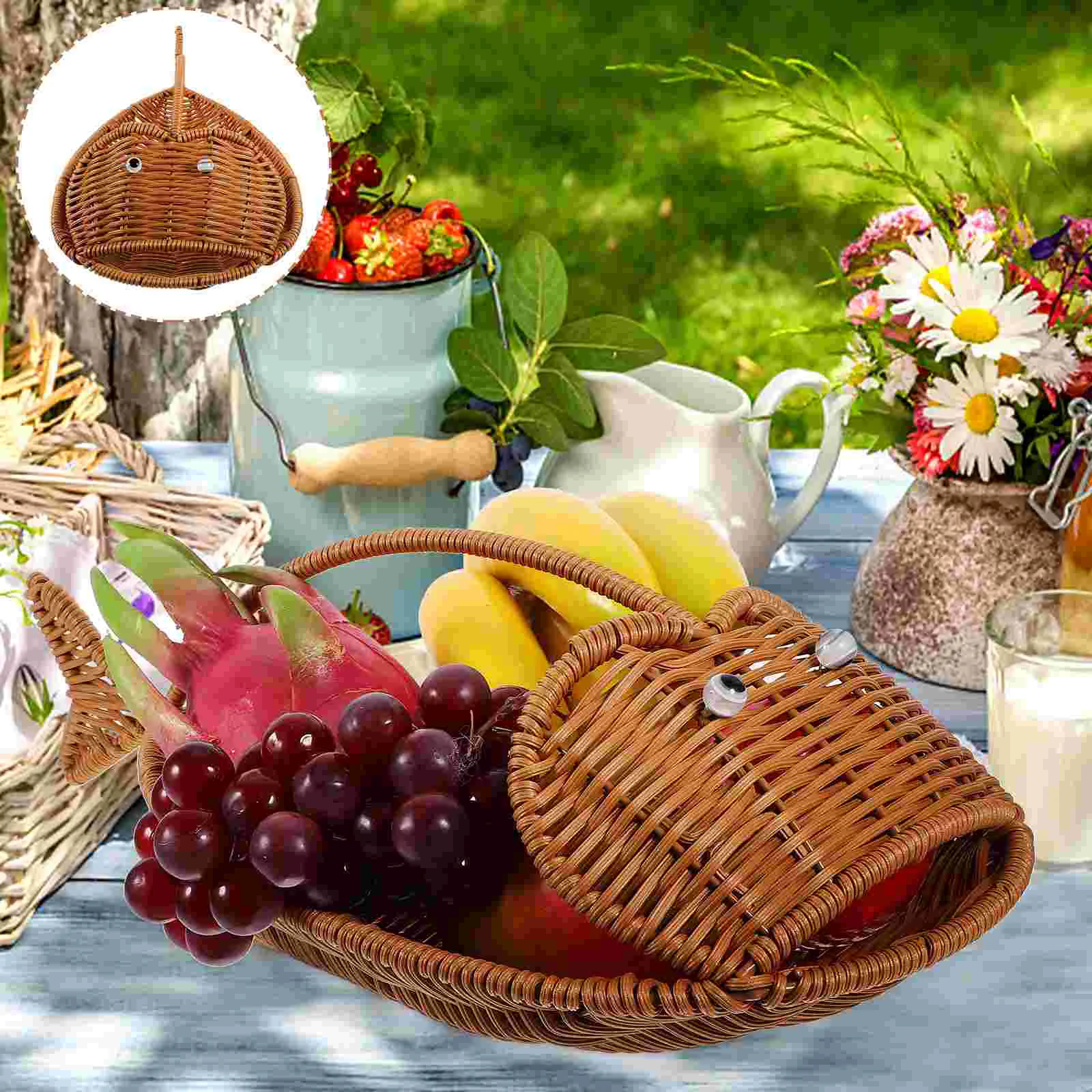 

Decoration Home Fruit Baskets For Kitchens Fish Shape Homedecor Organizer Pp Container Woven