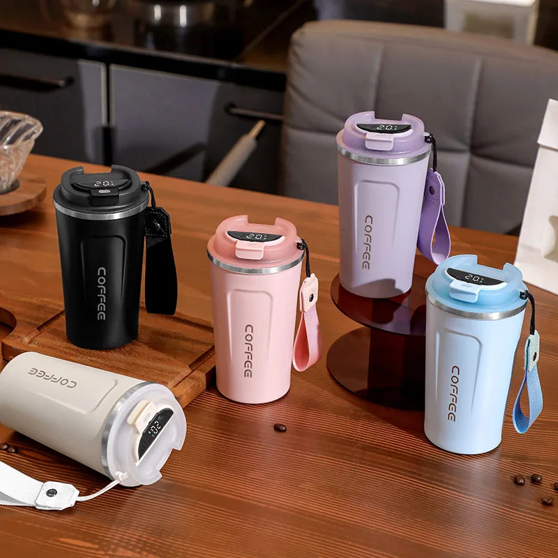 380ml/510ml Stainless Steel Coffee Cup Travel Thermal Mug Leak