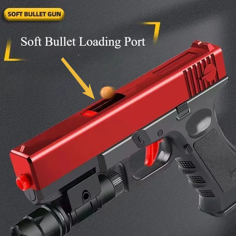 Manual G17 Gel Blaster Toy Gun With Laser Soft Bullet Airsoft Pistol Outdoor Sports CS Game Weapon for Children Gift 2
