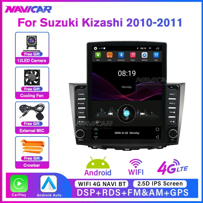 

2Din Android10.0 Car Radio For Suzuki Kizashi 2010-2011 Car Stereo Receiver Navigation GPS Multimedia Carplay Automotive Radio