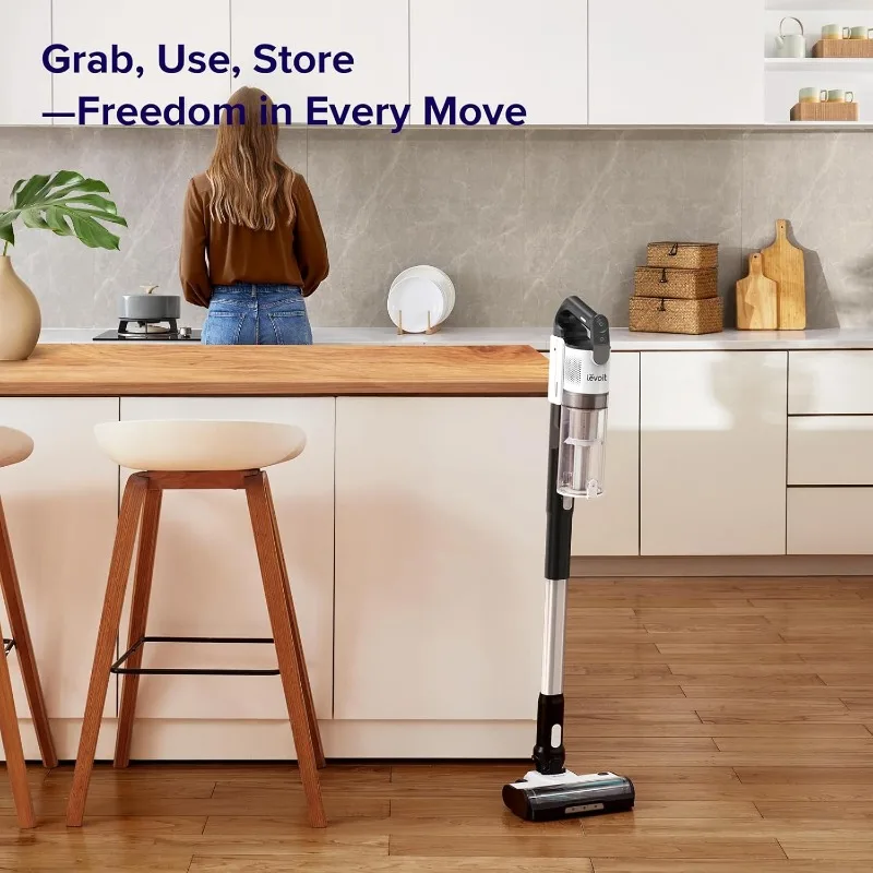 LEVOIT Cordless Vacuum Cleaner,Stick Vac with Tangle-Resistant Design,Up to 50 Minutes,Powerful Suction,Rechargeable,Lightweight 6