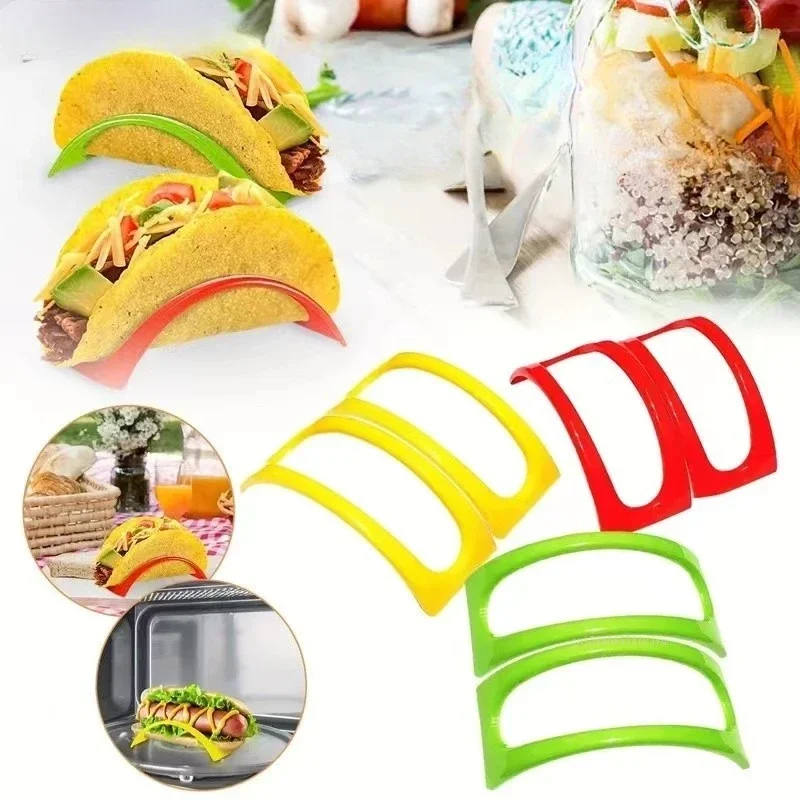 Taco Holder Portable Burrito Rack Tortilla Tray Taco Holder Food Tray Non-toxic Food Grade Kitchen Cooking Gadgets Hot Dog Grill Gadgets 1pc