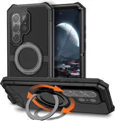 Rugged Outdoor Aluminum Metal Gorilla Glass Shockproof Case - Galaxy S26 Ultra (Black)