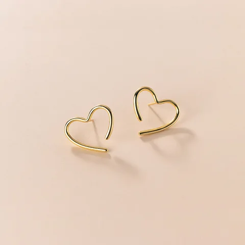 Allergy Fashion Silver Color Earrings Summer New Trendy Elegant LOVE Heart Design Party Jewelry for Women eh1657