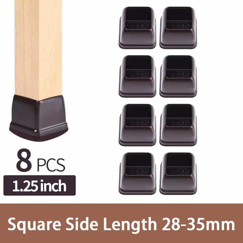8PCS Upgraded Chair Leg Covers Silicone Anti-Slip Felt Furniture Feet Protectors from Scratches for Hardwood Floor Reduce Noise - Image 20