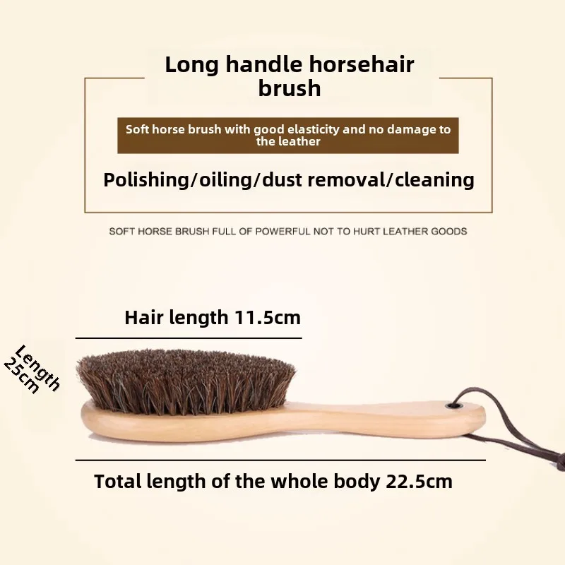 Large Horsehair Horse Bristle Brush - Multi-Purpose Cleaning, Shoe Polish, Polishing, and Waxing, Universal Use 4