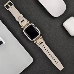 Premium TPU Case & Silicone Strap for Apple Watch - Ultra Protection Series (TiS Starlight)