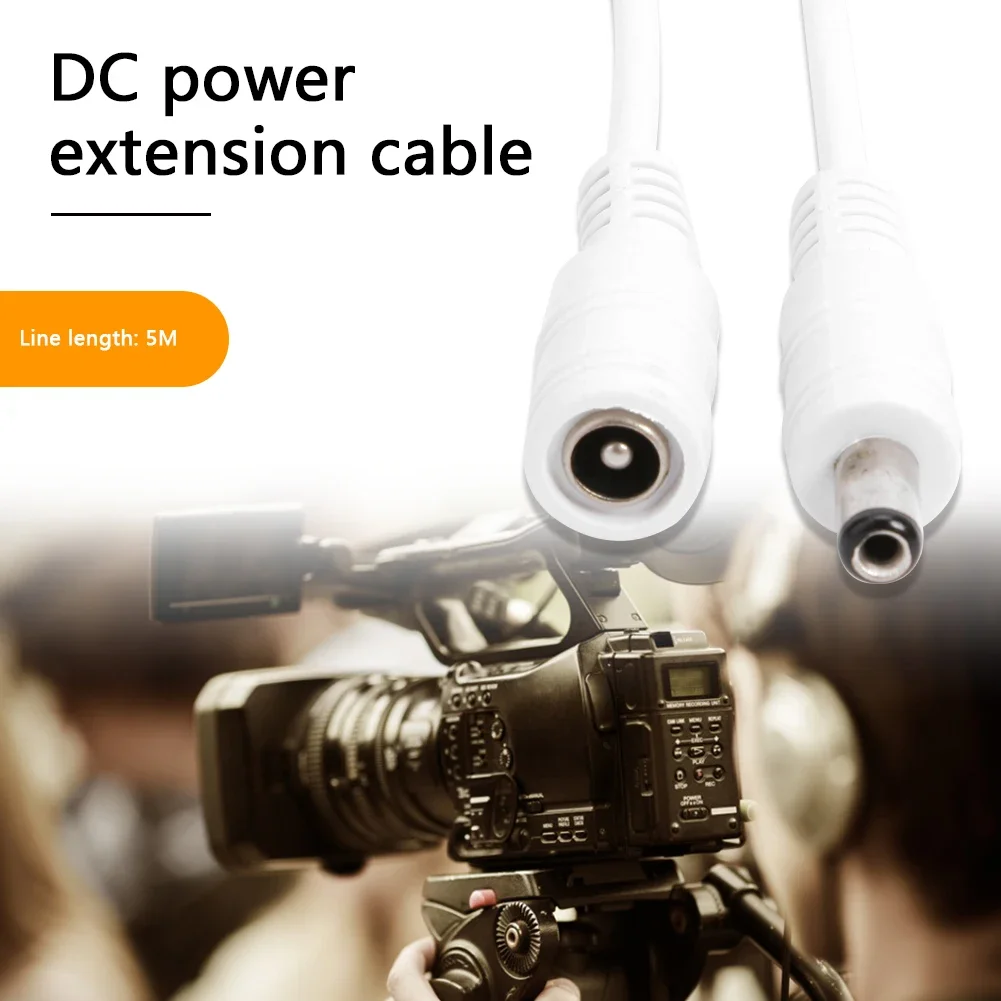 Power Extension Cable DC 12V 0.5/1/2/3/5/10m For Wifi/AHD/IP Security Cams CCTV Camera 5.5*2.1mm