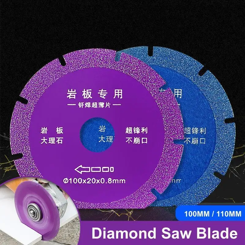 

Dia 100/110mm Diamond Saw Blade Wheel Cutting Disc for Porcelain Tile Brick Granite and Concrete Cutting Blade for Angle Grinder