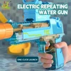Desert Eagle Electric Auto Combat Light Linkage Water Gun Summer Outdoor Fantasy Fight Firing Shooting Toy for Children Boy Gift 3