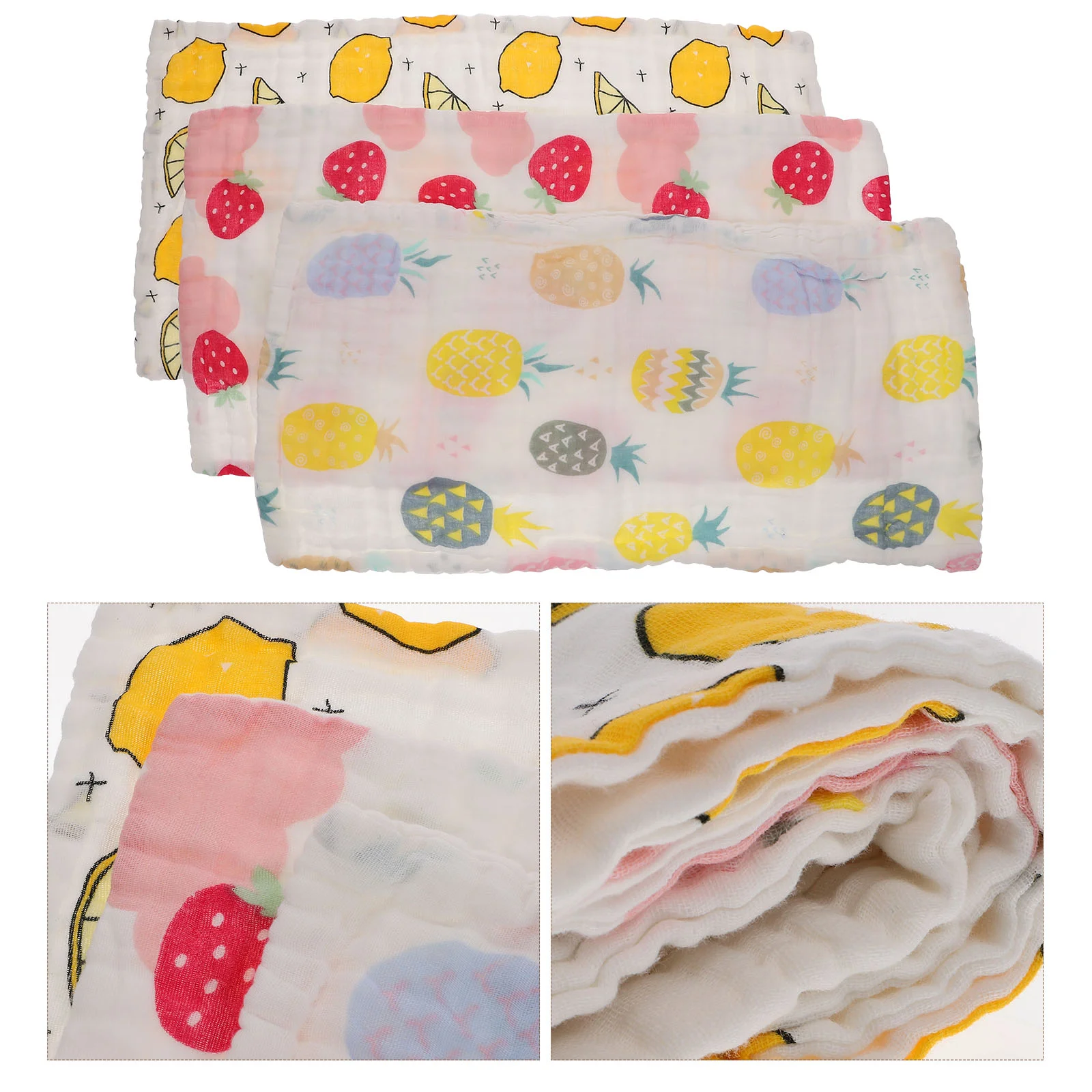 

3 Pcs Scarf Kids' Towel Infant Baby Towels for Newborn Girls Cotton Burping Cloth Washcloth