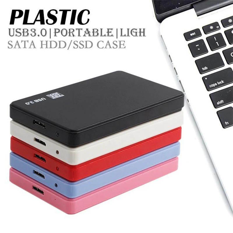 2.5 Inch USB 3.0 Hard Drive Case SATA HDD SSD Enclosure External Hard Drive Disk Box for PC Laptop Smartphone