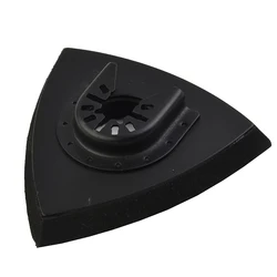 Oscillating Tools Sanding Pad 1pc 80mm/90mm/93mm Black Hook And Loop PU Pad Triangular Can Reach Tight Corners