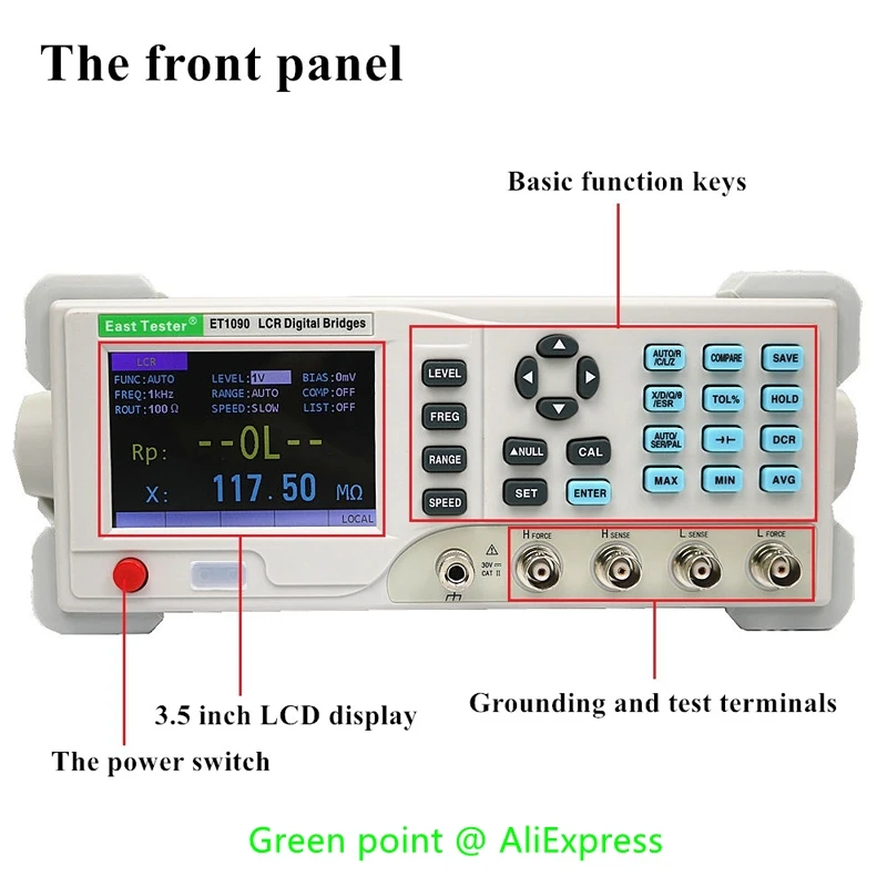 Lcr Meter ET4401 Resistance Impedance Capacitance Inductance Measure Instrument Digital LCR Capacimetro Digital Meter Capacitor 4