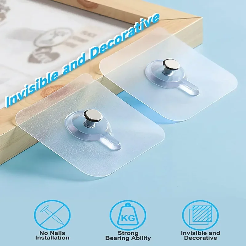 self adhesive wall nails Transparent Traceless Self Adhesive Wall Nail Photograph Mural Phase Frame Adhesive Hang Drawing Nails Multipurpose Screw