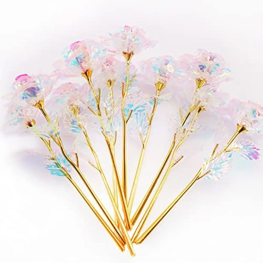 3/5 Stück Rose Künstlicher Blumenstrauß 18 cm Gefälschte Blume Valentinstag Dekor für Hochzeitsdekoration Geschenk Partyzubehör Ornament – Detail 3