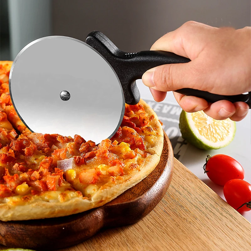 

Baking Pizza Tools Food Grade Stainless Steel Pizza Cutter Wheels Roller Knife
