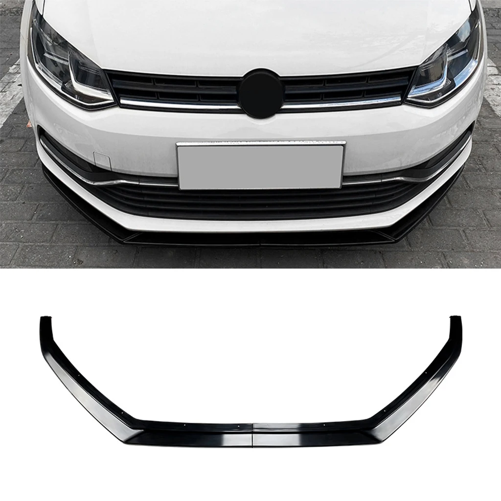 

For Volkswagen Polo 6R 6C 2009-2017 Car Front Bumper Lip Spoiler Diffuser Splitters Body Kit Aprons Cover Guard Trim