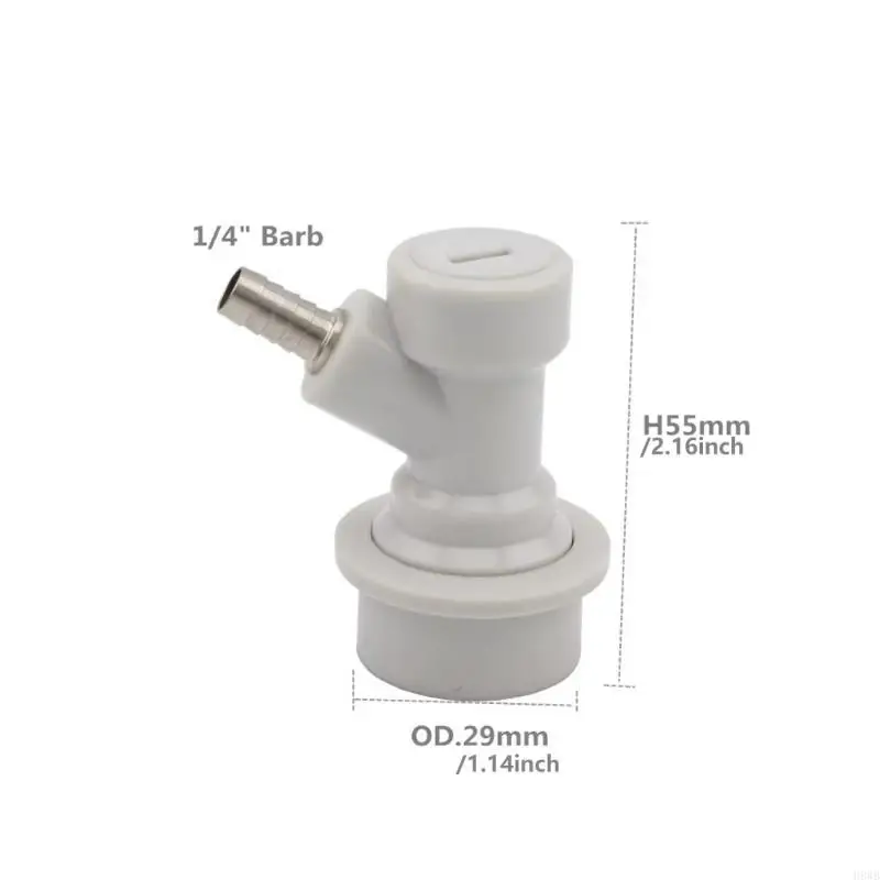 H8WB 1 Pair Stainless Steel Ball Lock Kegs Fittings Parts for Homebrewing Enthusiasts
