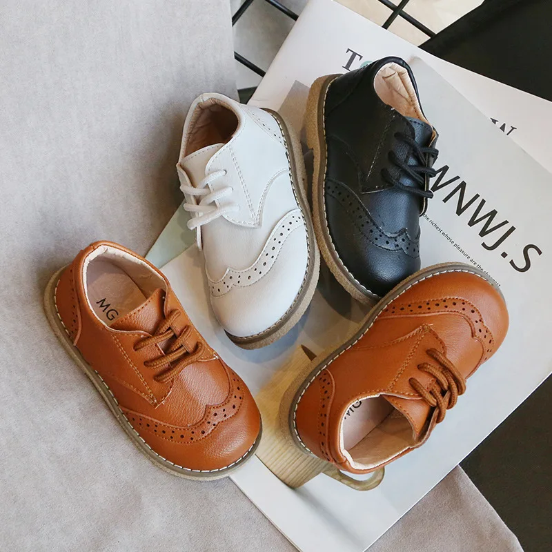British Child Leather Shoe Autumn New Retro Fashion Kid Shoe Soft Sole School Shoe for Girl Boys Casual Shoe Allmatch Girls Shoe 6