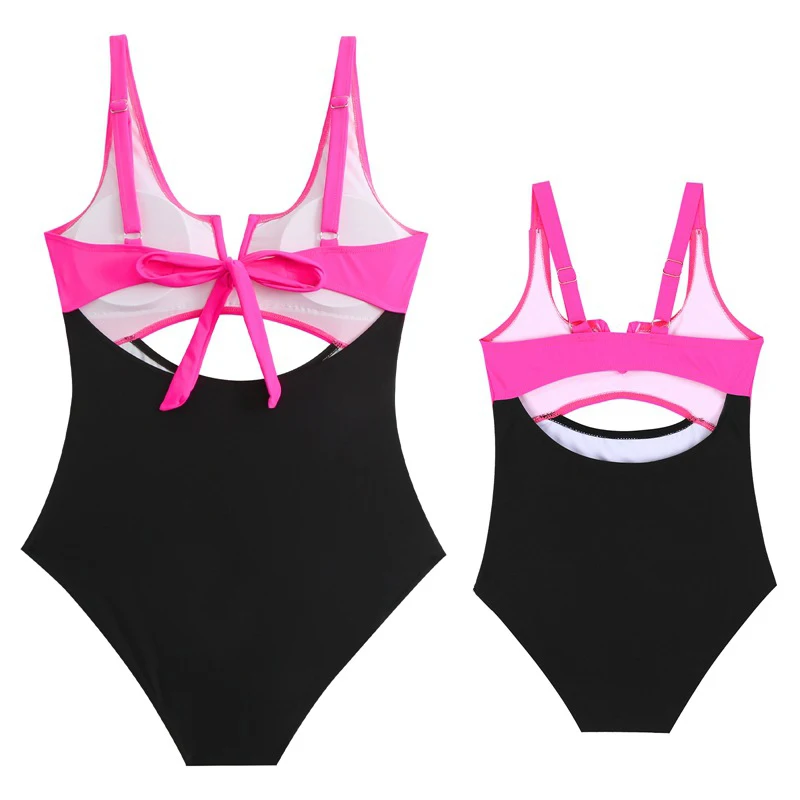 Summer Matching Family Bathing Suits Mother Girl Bikini Swimsuit For Mom and Daughter Swimsuits Female Baby Kids Beach Swimwear 4