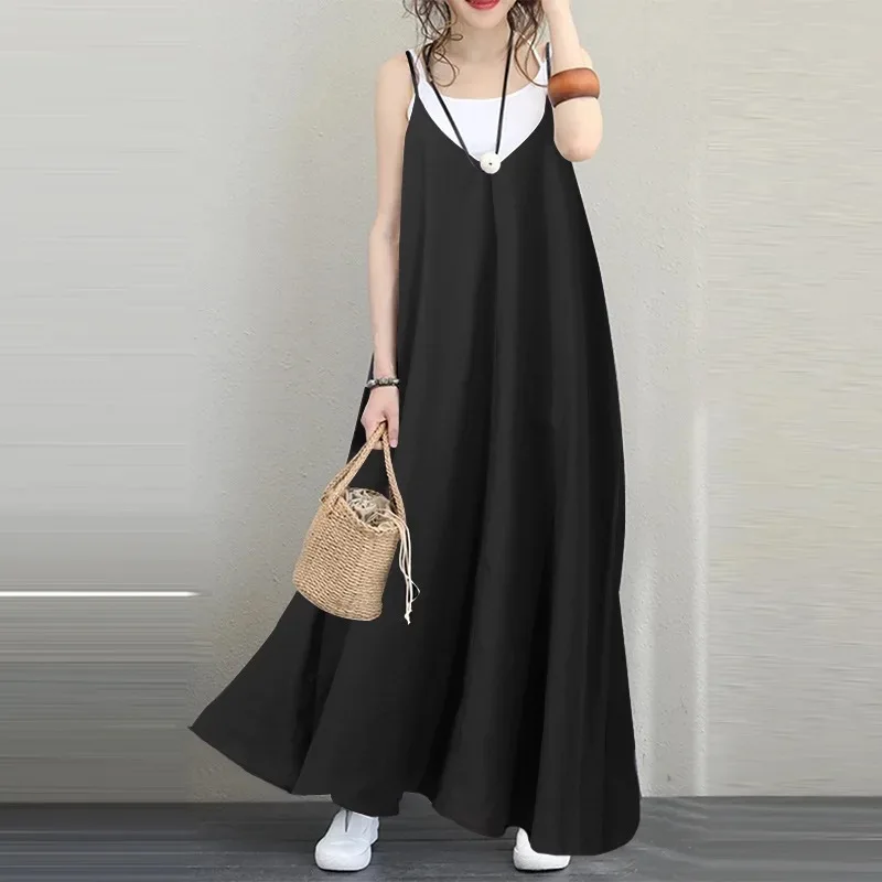 Women Beach V Neck Slip Dress