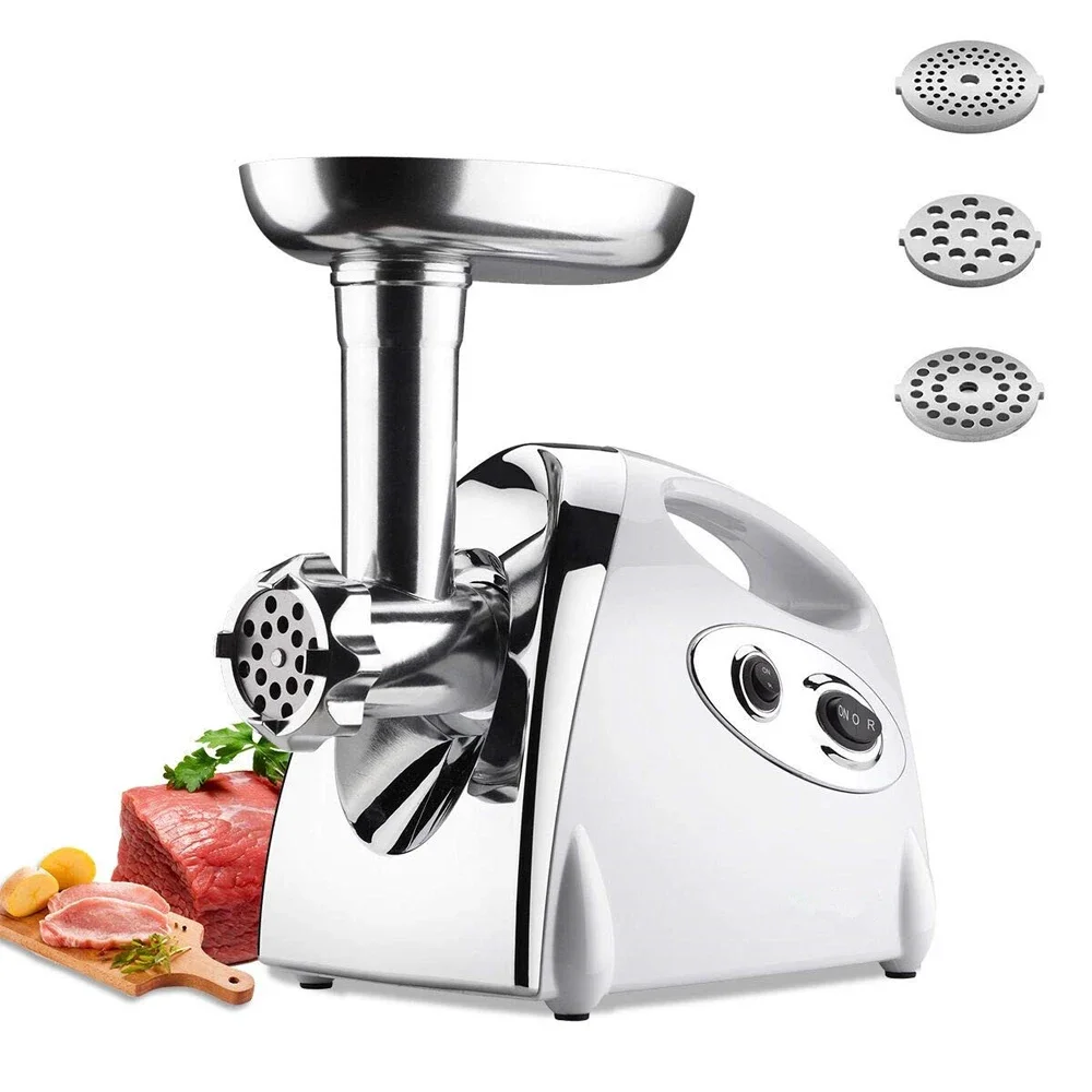 

Stainless Steel 2800W Electric Meat Grinder Sausage Maker Stuffer Powerful Food Mincing Cutter Machine Household Kitchen Chopper