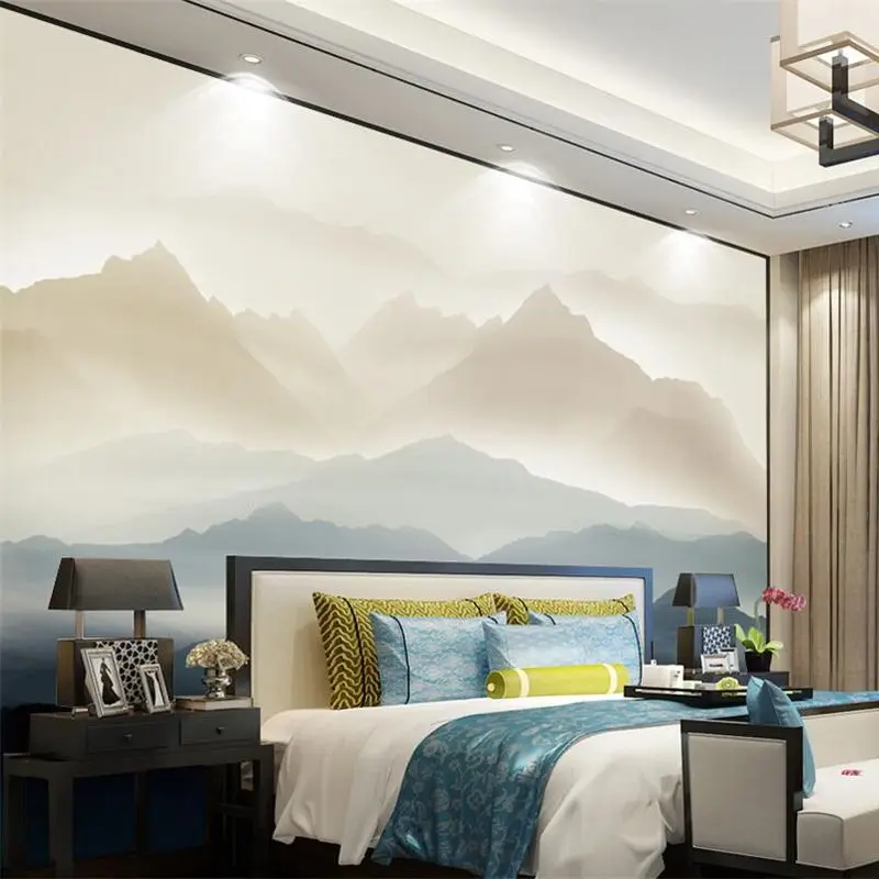 pintura personalizada 3d pintura de paisagem azul 01