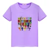 Sprunki print anime Short Tops 100%Cotton Cute Tees Sprunki t shirt for kids boy 10year pride tshirt y2k one piece girls clothes 4